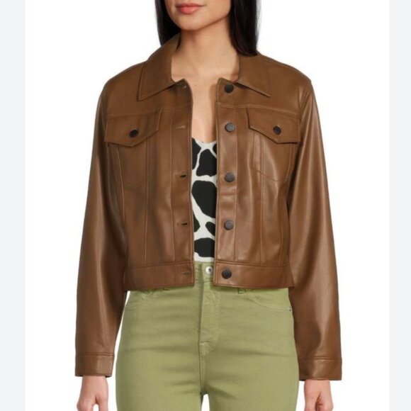 Joe's Jeans Faux Carmel/Camel Jacket M EUC - Picture 1 of 5